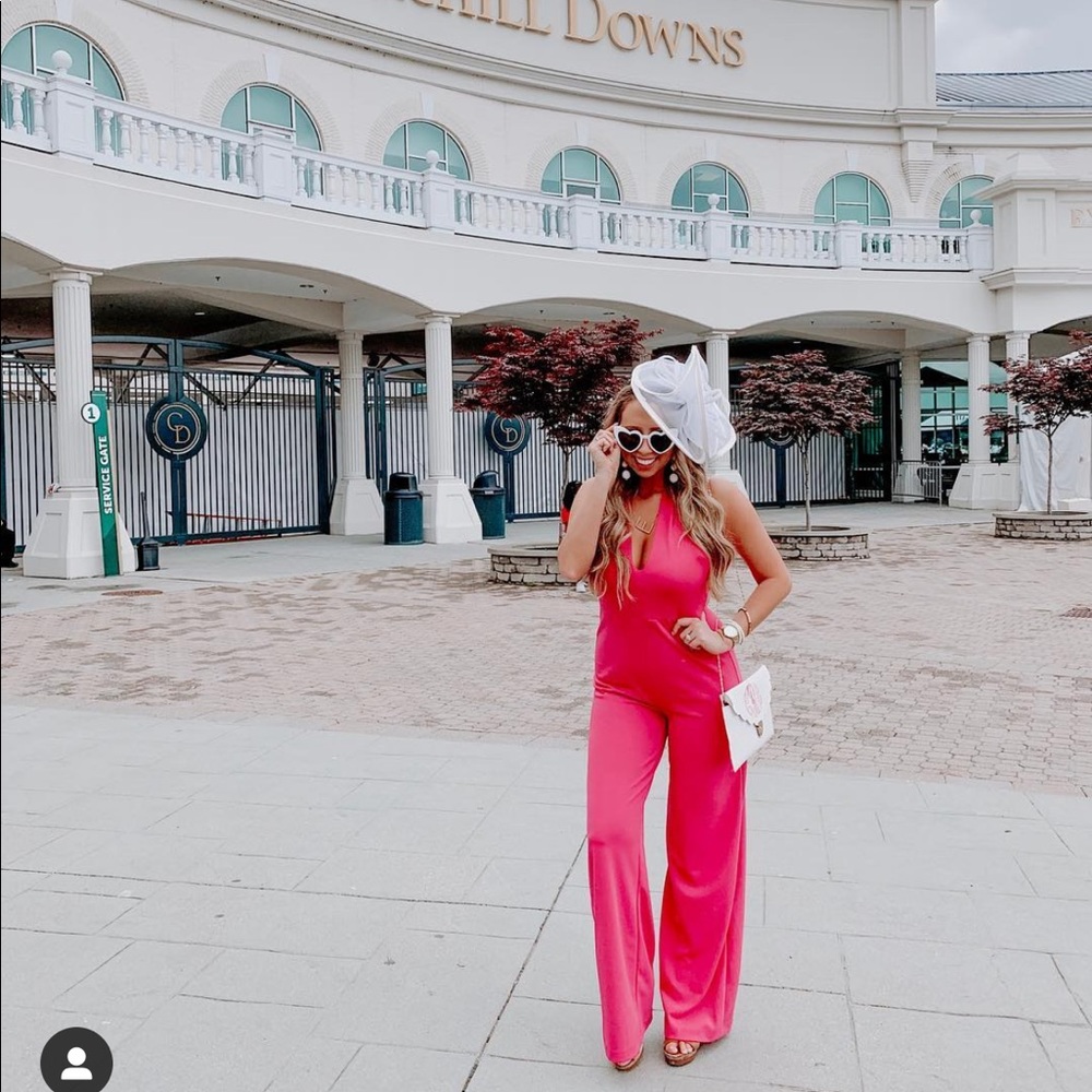 Hot pink jumpsuit